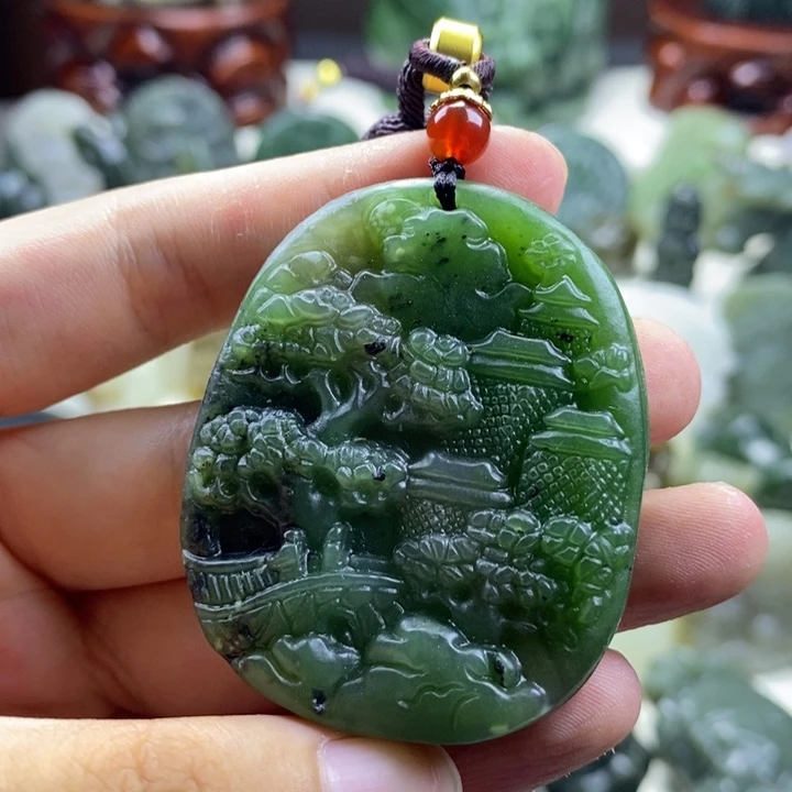 和田玉未镶嵌颈饰