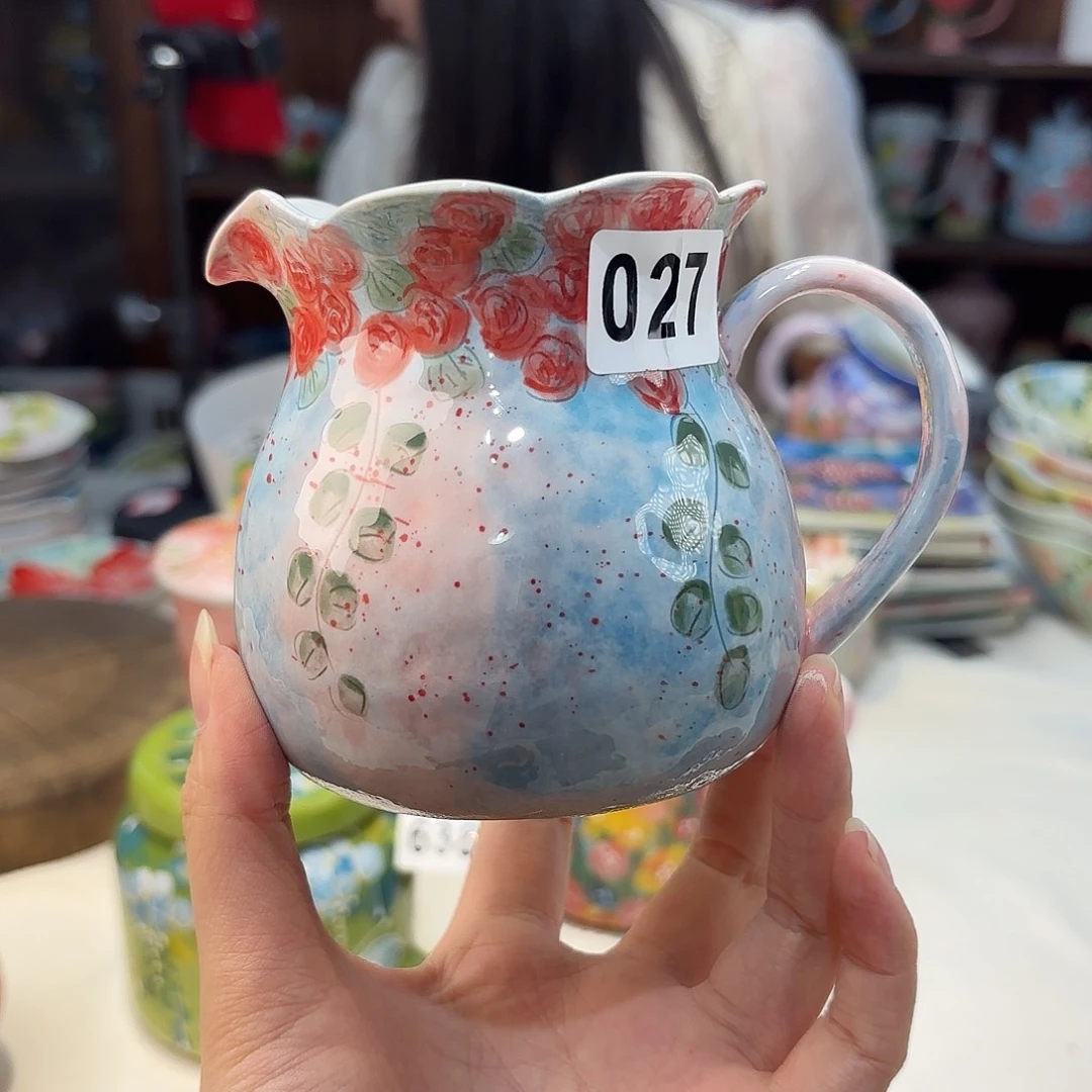 瓷片景德镇手绘高温釉下彩陶瓷茶具