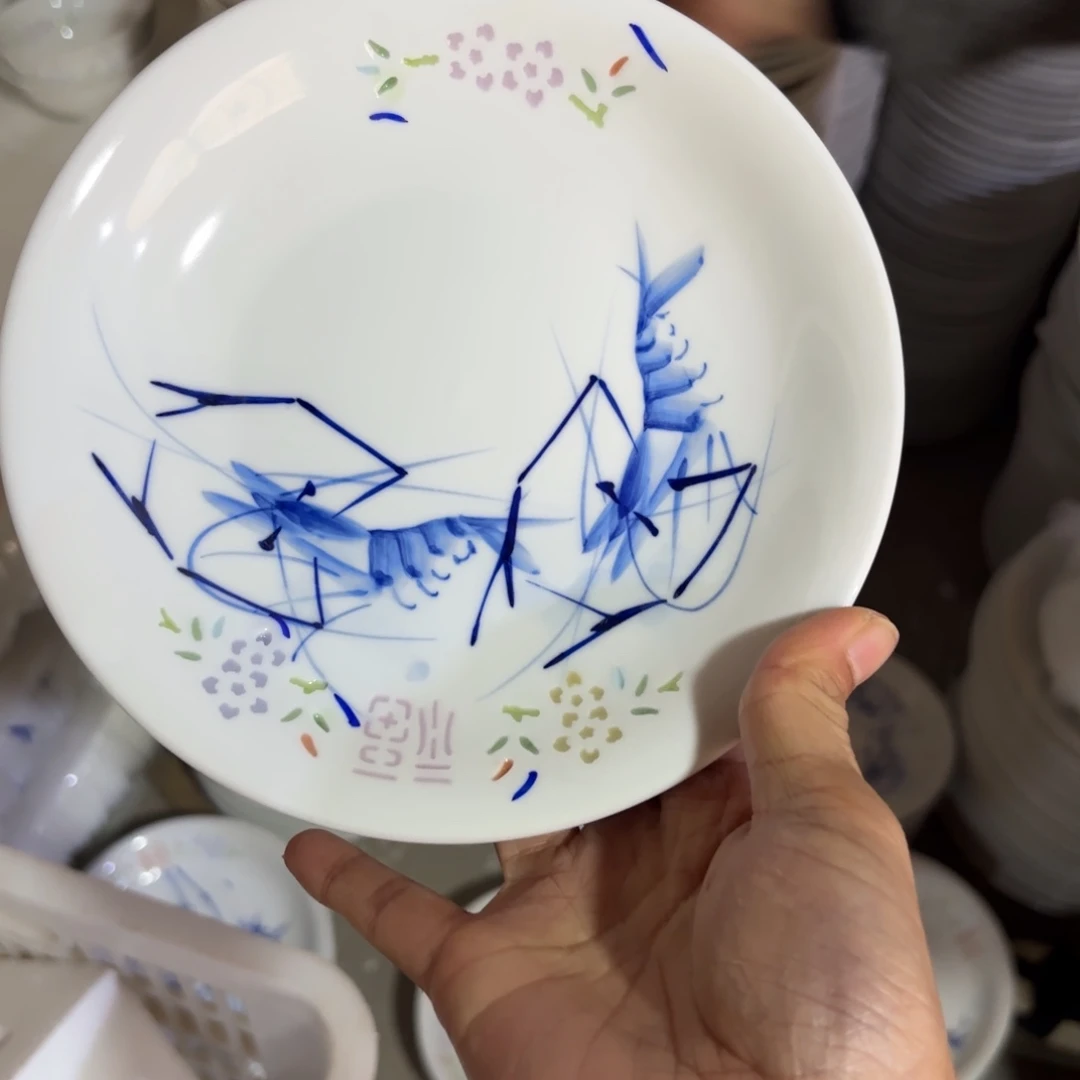 玉瓷景德镇陶瓷骨碟微瑕两只