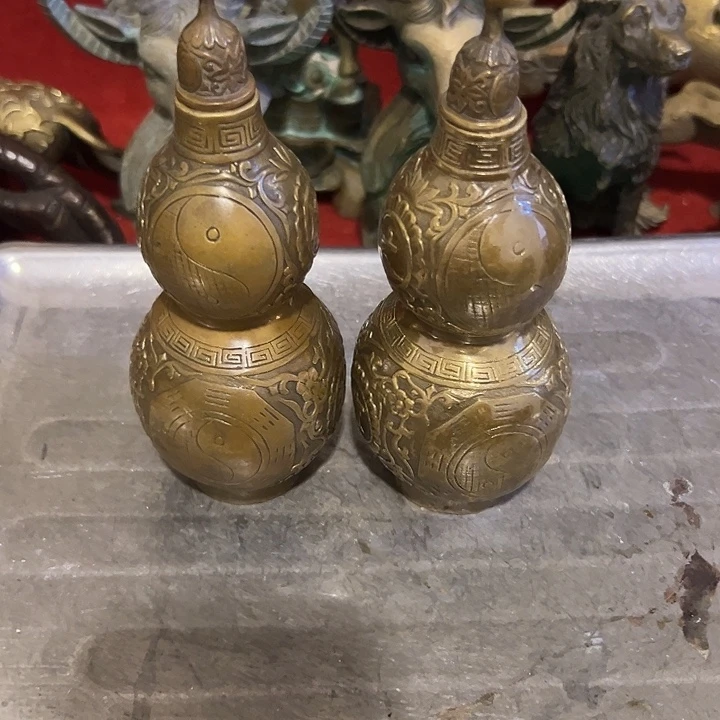 大***楂黄铜摆件，文房工艺品摆件