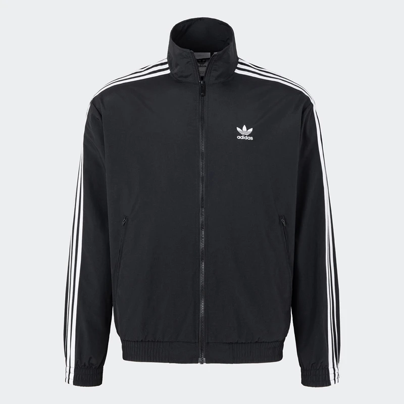 Adidas/阿迪达斯秋季新款三叶草男女款梭织运动立领宽松外套夹克