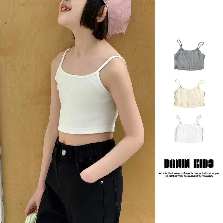 【嗒囜】女童夏季韩版短款炸街背心吊带儿童外穿时尚舒适打底衫童装