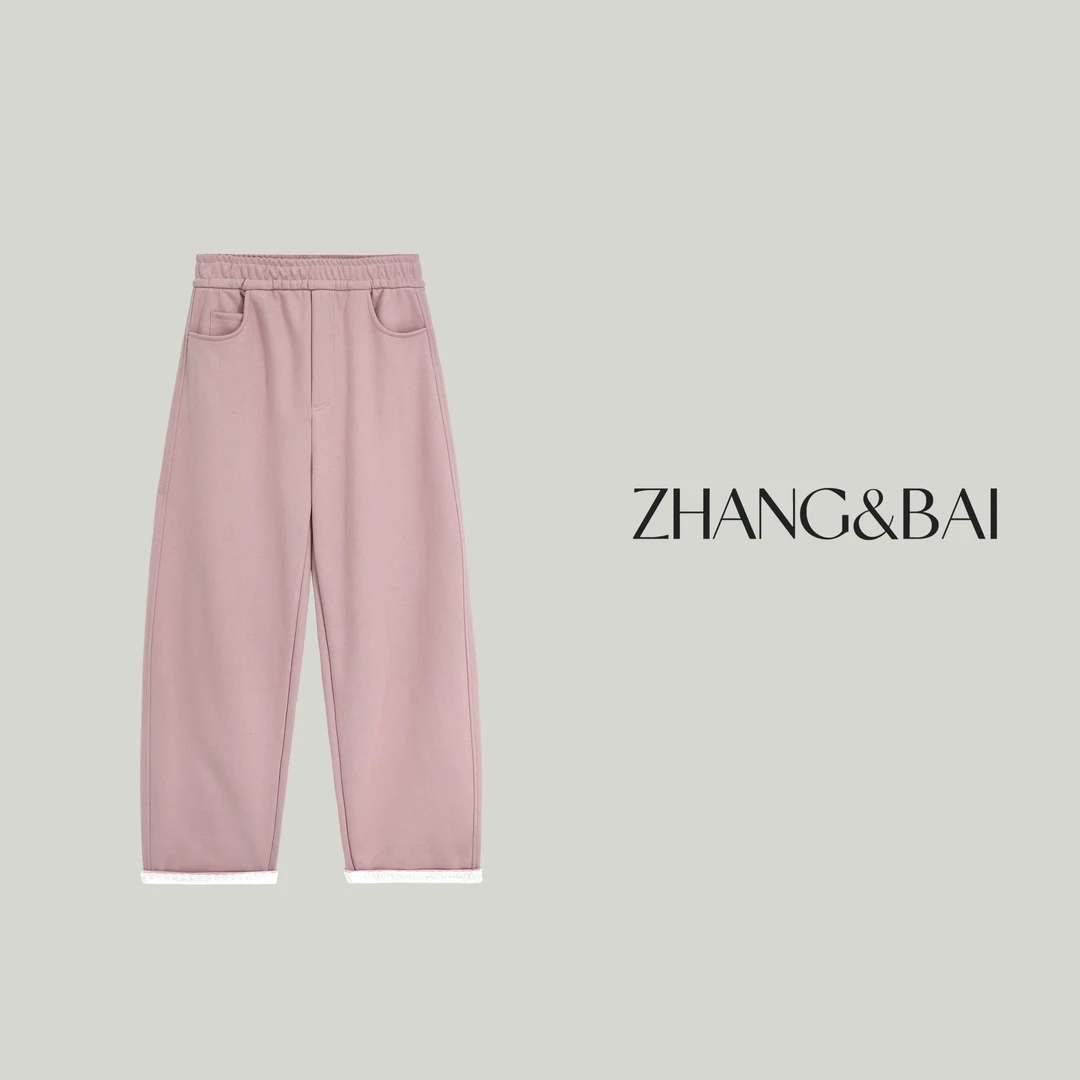 zhang&bai25&SS高定 |【花都开了】镂空蕾丝花边休闲卫裤温柔减龄