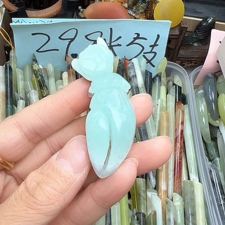 蛇纹石玉未镶嵌发簪