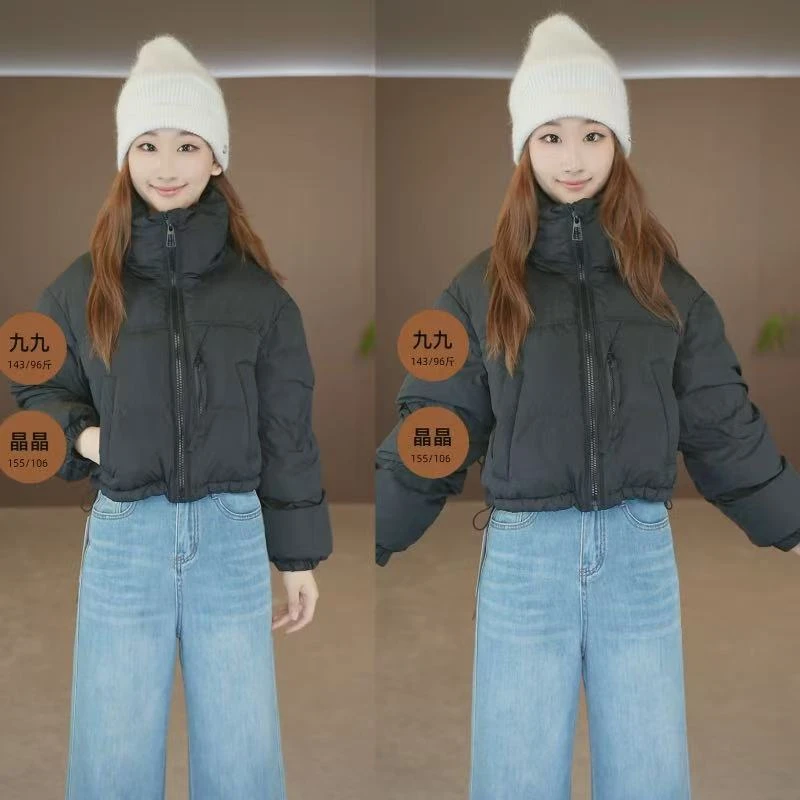 小个子定制新款冬季短款时尚羽绒立领韩版面包服 【运补6元】