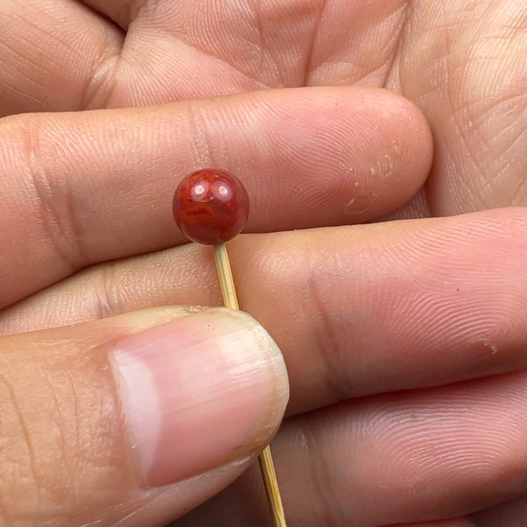 南红玛瑙火焰纹圆珠未镶嵌我***景
