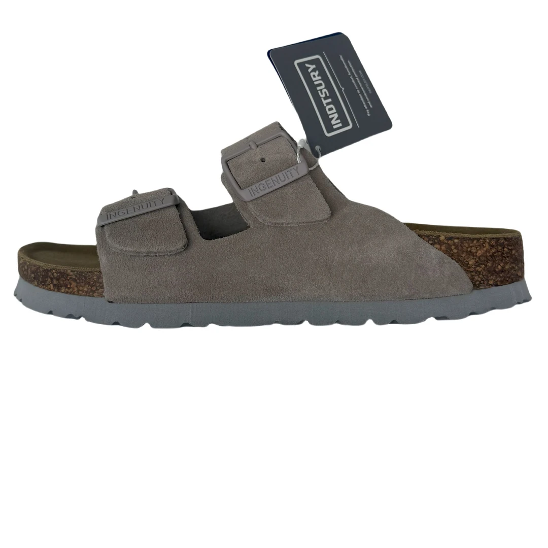 【勃肯二字拖男款】2025新款通勤休闲户外春夏真牛皮软木一脚蹬手工