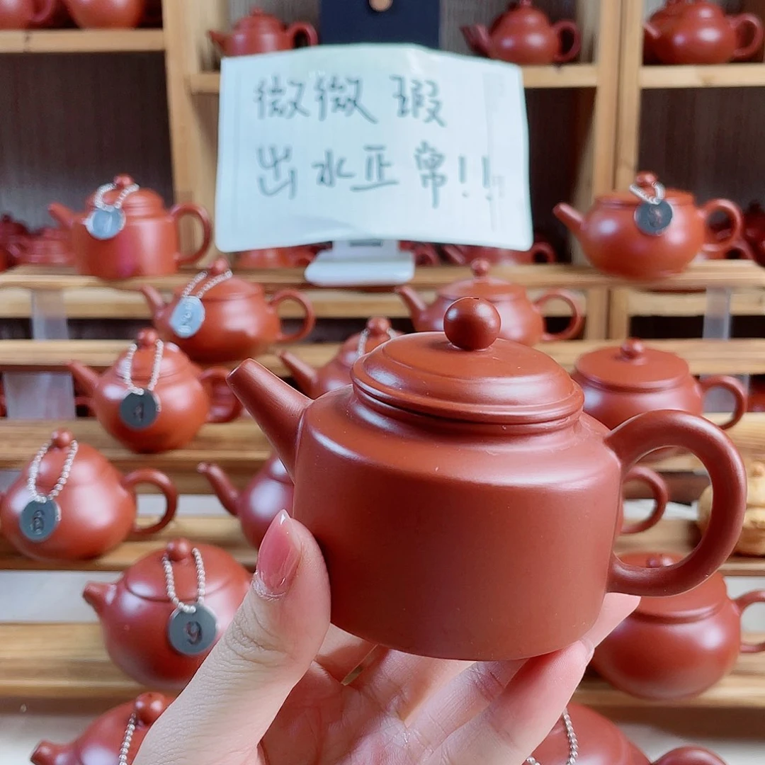 潮州朱泥壶德钟120毫升 壶边微瑕