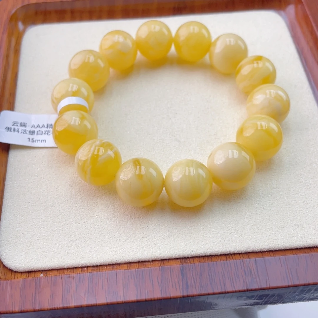 蜜蜡未镶嵌手链蜜蜡手串27.3克