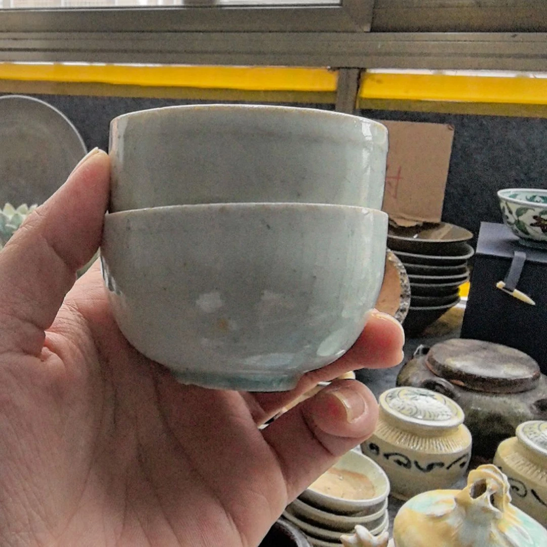 棉麻陈**哥湖田窑杯2个全品
