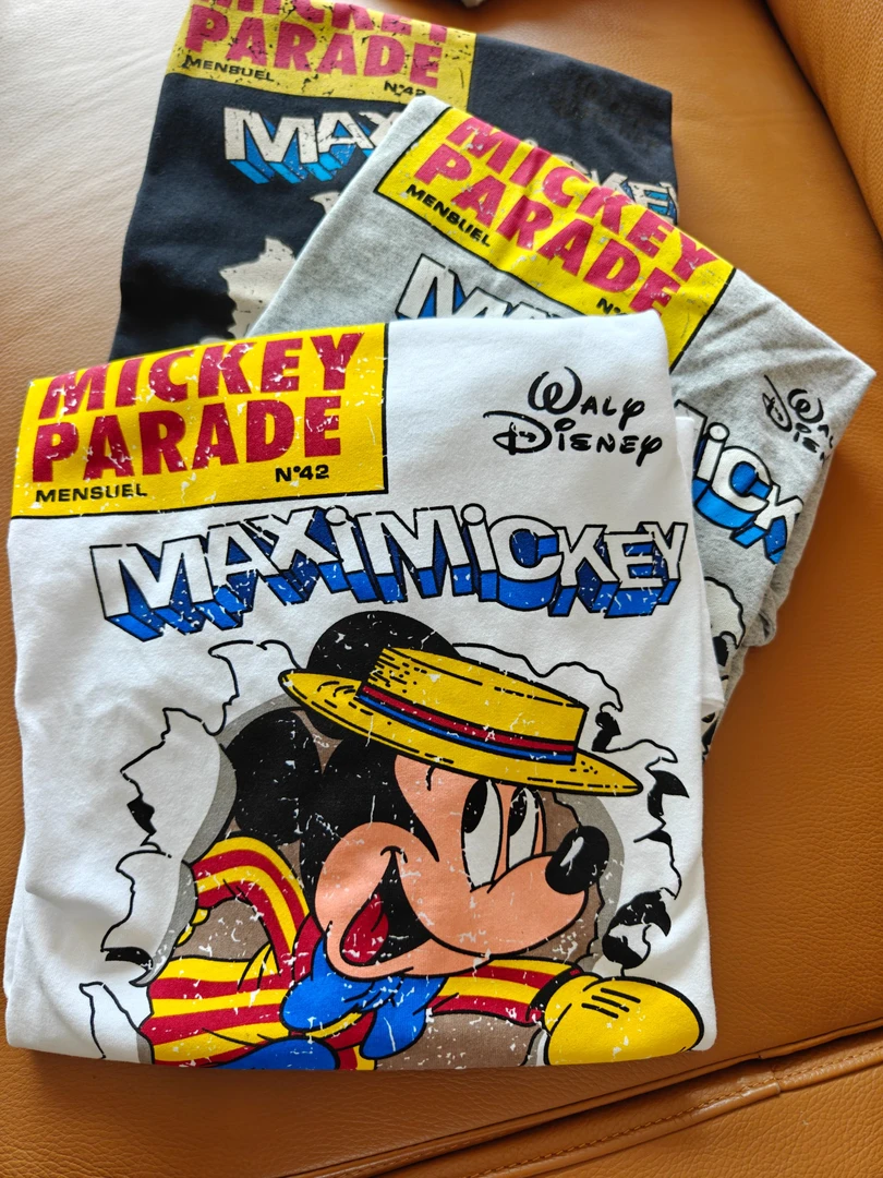 现货Eilwen韩国定制戴帽米奇宽松夏季T恤