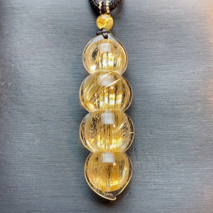 【闪购商品】未镶嵌颈饰发晶天然发晶四季豆吊坠