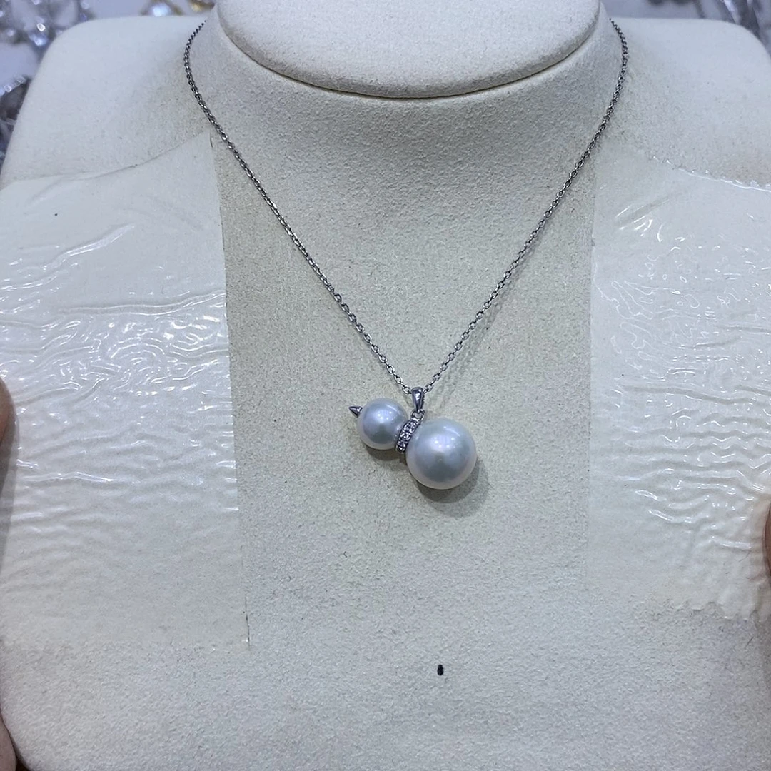 颈饰淡水珍珠银S925镶嵌
