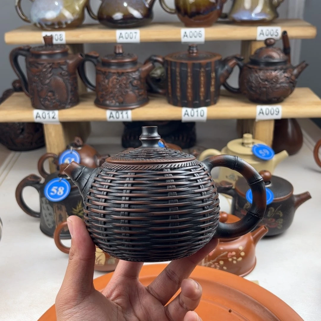 壶白*胖建水紫陶全手工制作