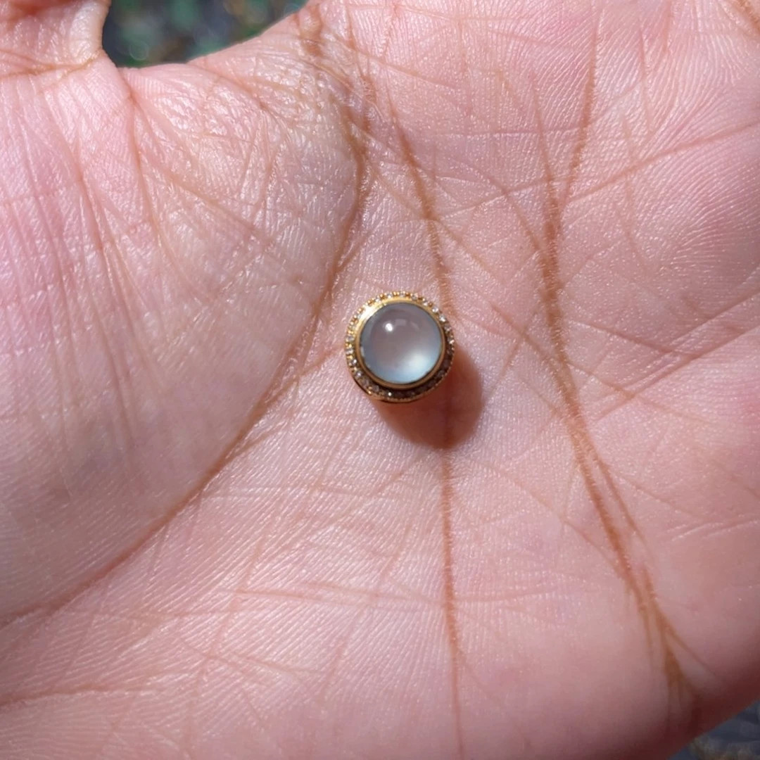 吊坠(不含链)18K金镶嵌翡翠