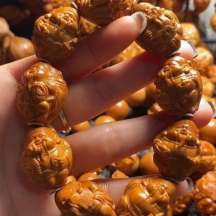 吊坠橄榄核官帽财神