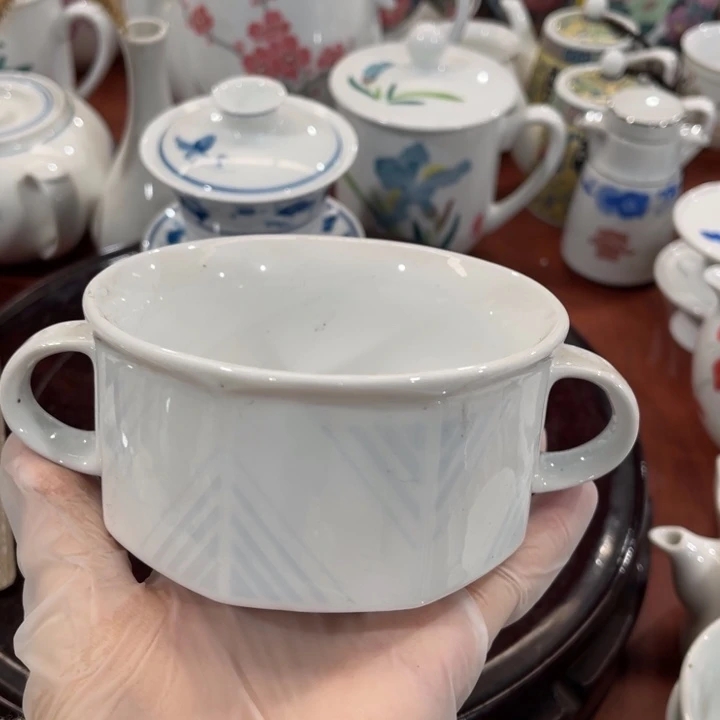 醴陵高温瓷釉下群力瓷11.5厘米