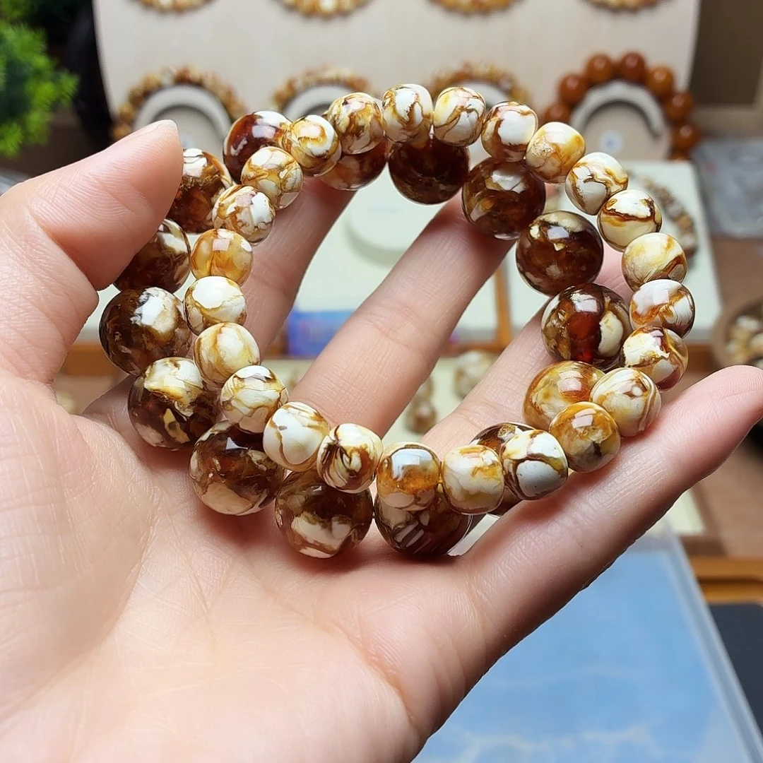 浮***梦沁色老型手串单圈9.6➕圆珠手串14.6