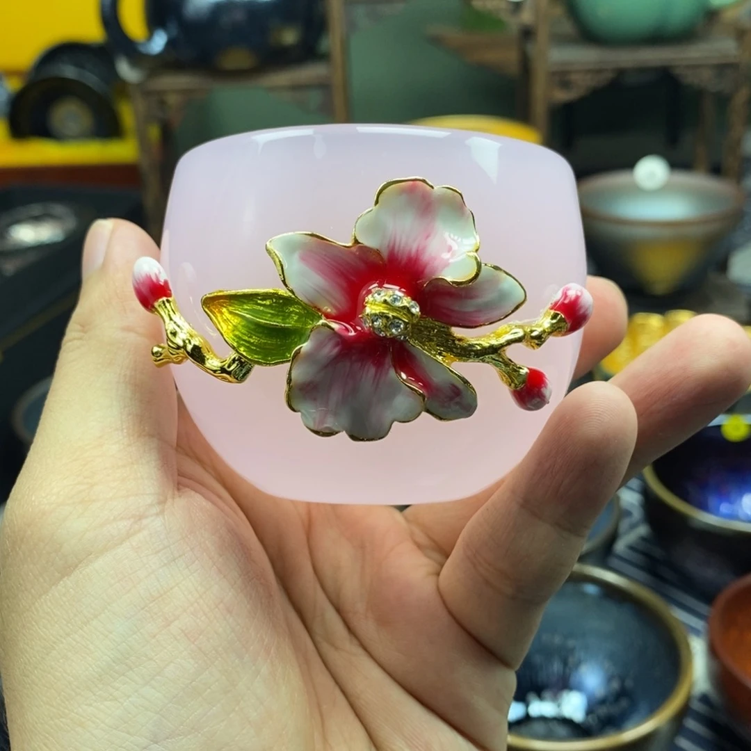 茶盏花开富贵美美美美美