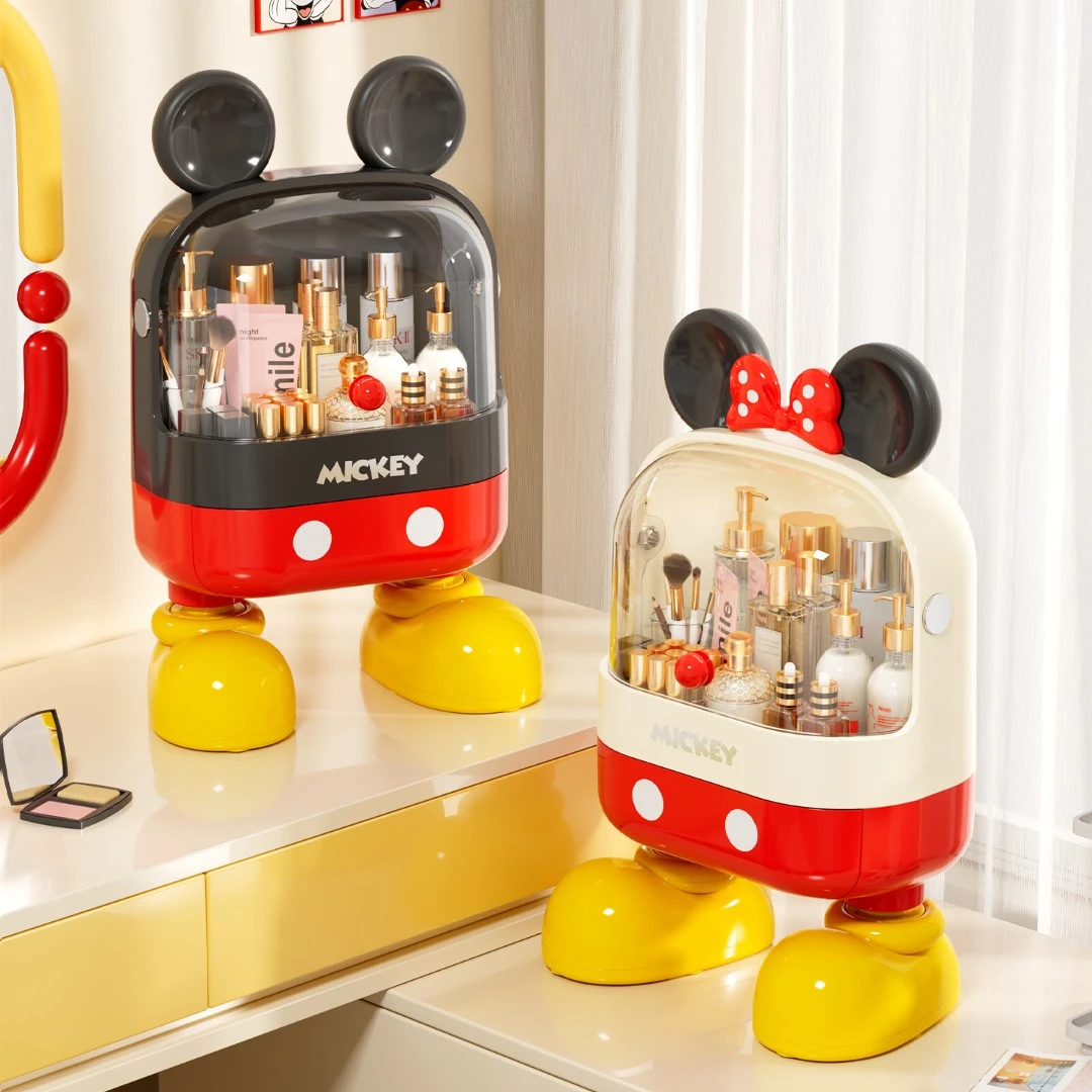 Disney/迪士尼化妆品收纳盒防尘护肤品置物架高级感抽屉大容量