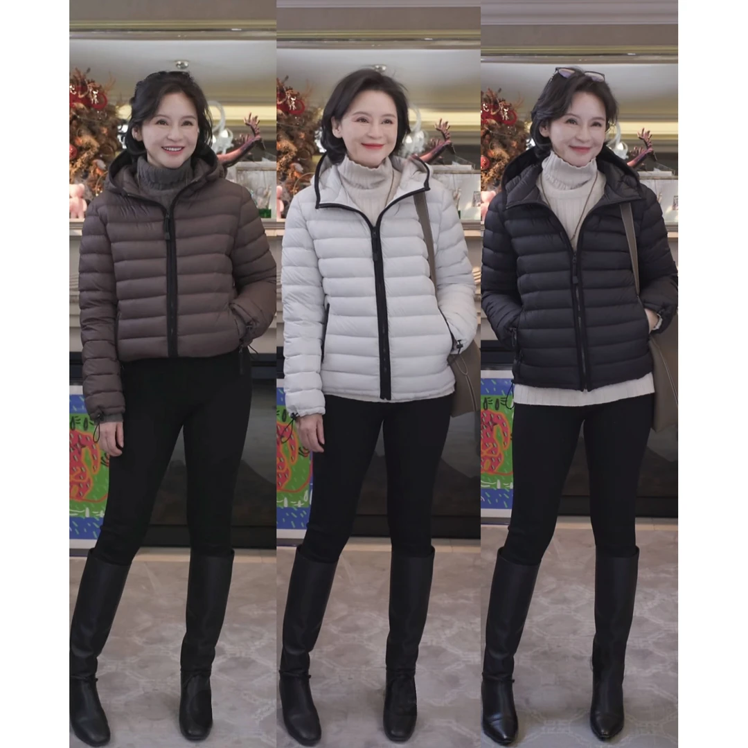 我是摩羯 排骨羽绒 95白鹅绒15D蓬松保暖经典连帽冬羽绒服