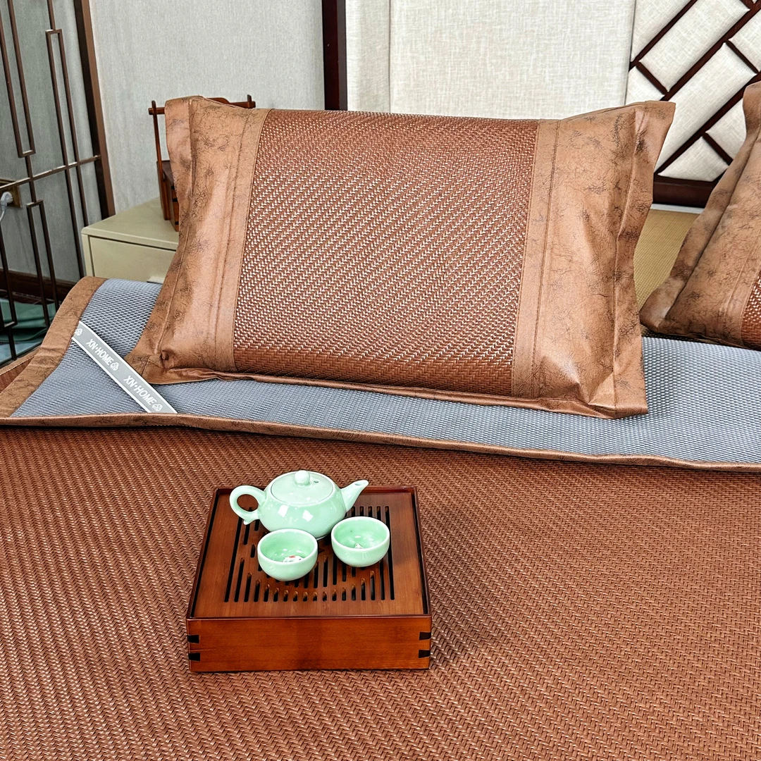 同材质枕套高分子雪山藤凉席