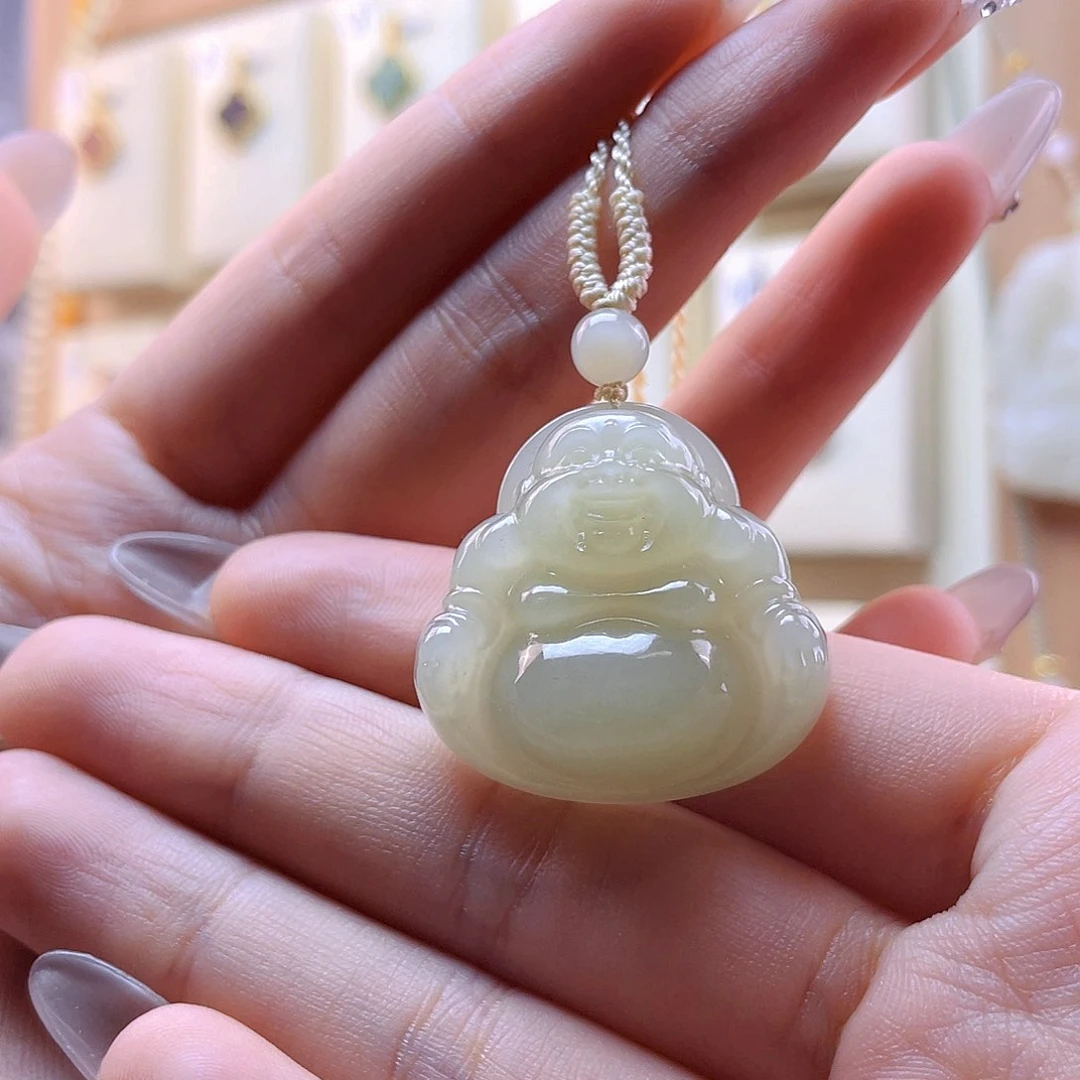 和田玉吊坠(赠链)未镶嵌颖*