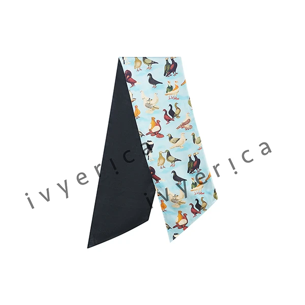 IVYERICA趣味图案印花丝巾