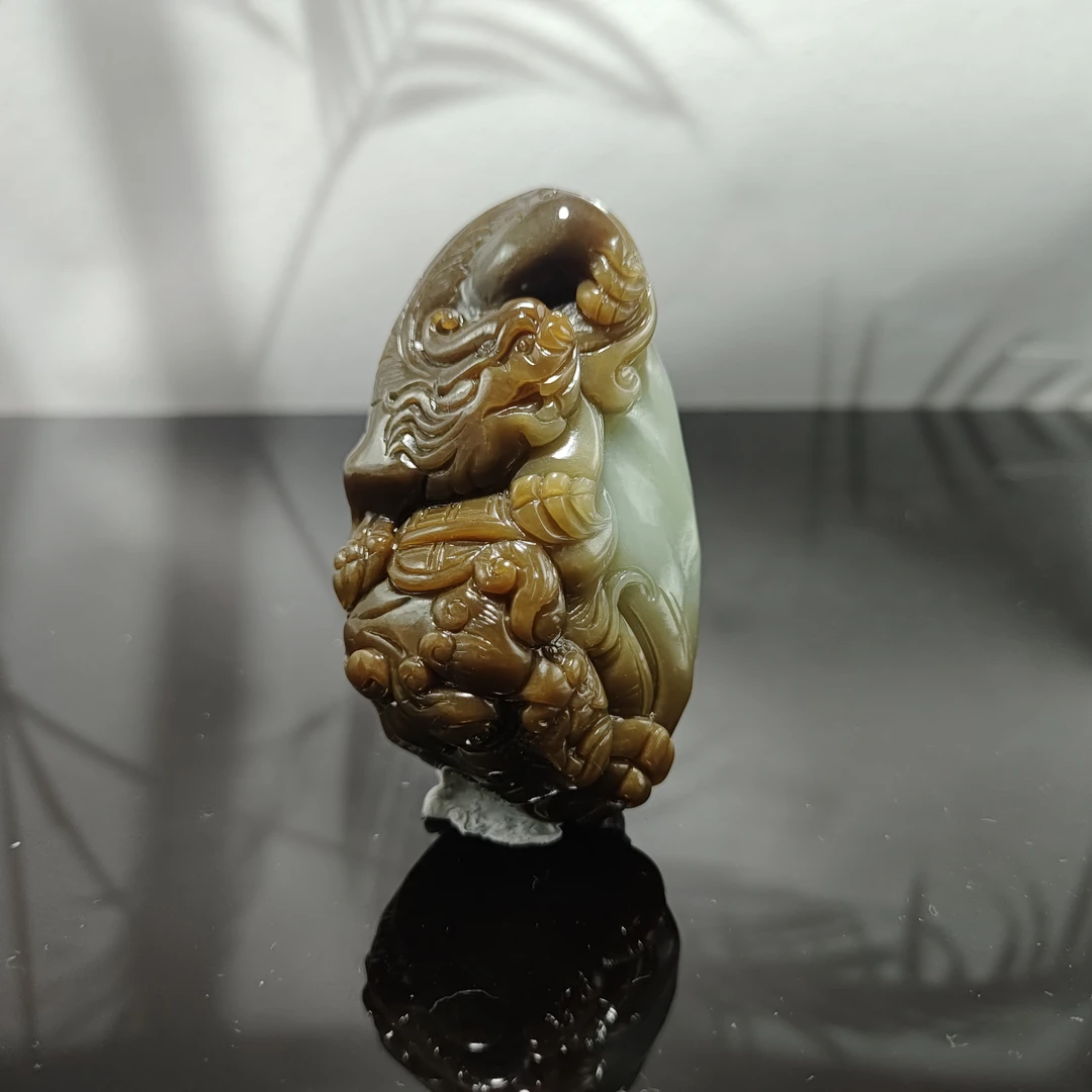 S和田玉貔貅手把0443