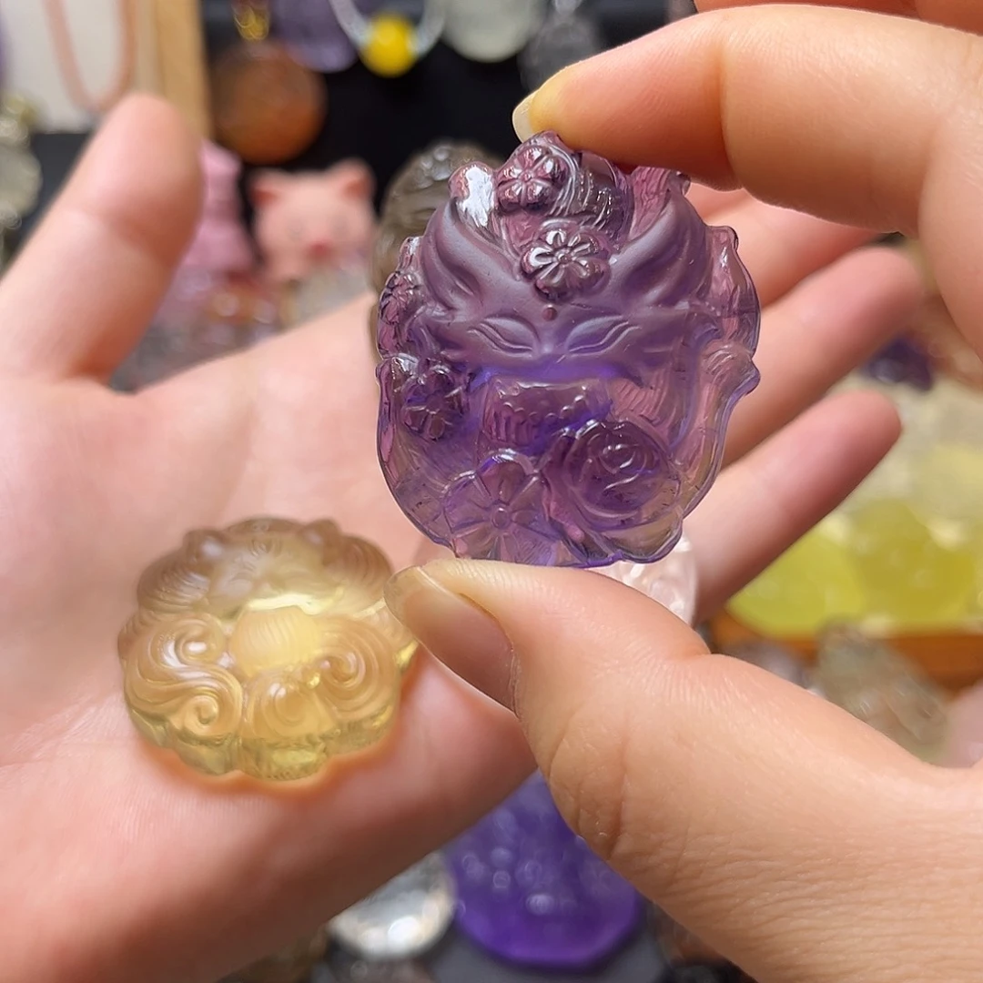 未镶嵌颈饰水晶?*双紫水苏苏46