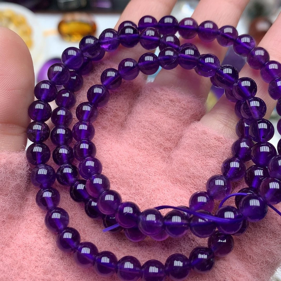 未镶嵌水晶珠宝半成品6+手串