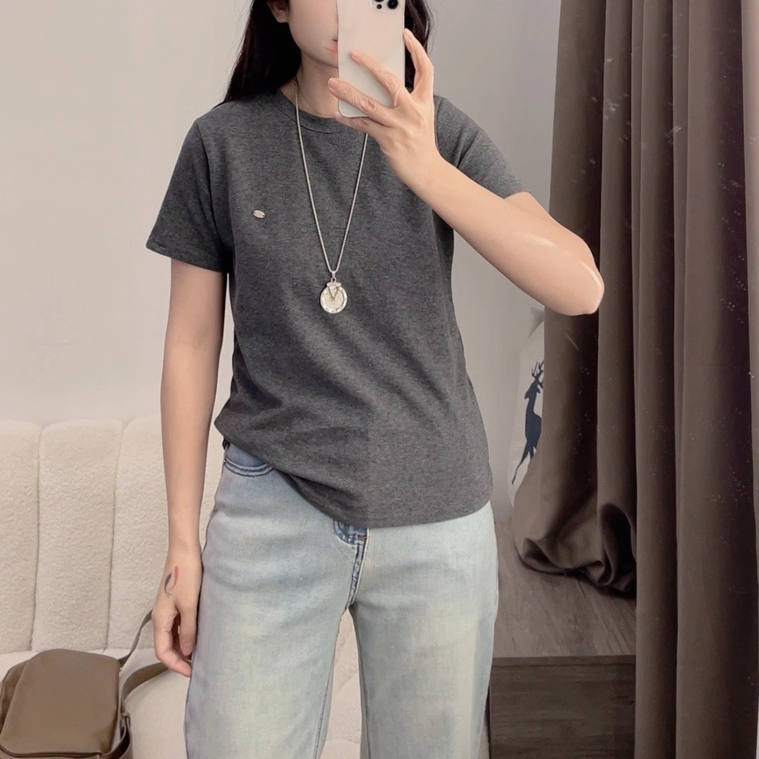 薄款糯唧唧春夏修身纯色显瘦上衣绵软弹力百搭短袖T恤女DYY2637
