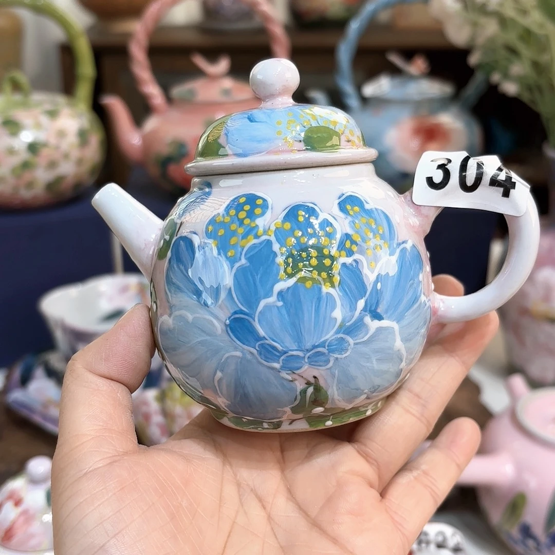 景德镇手绘高温釉下彩陶瓷茶具