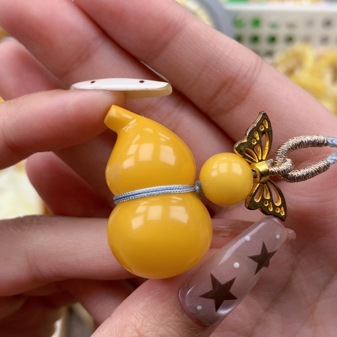 琥珀未镶嵌珠宝奇石34*20 顶珠10