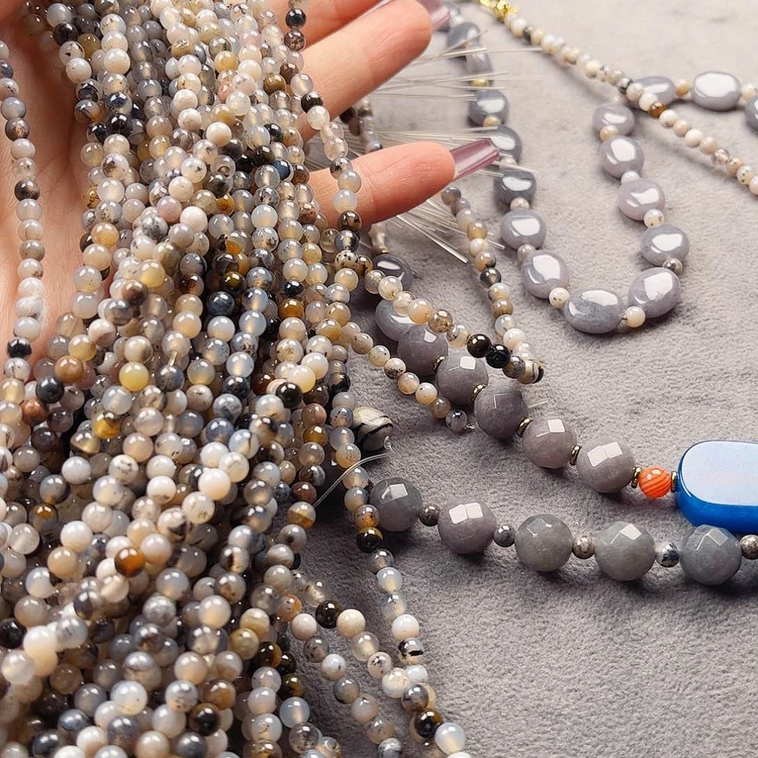 石英质玉珠宝奇石未镶嵌卡4 两条