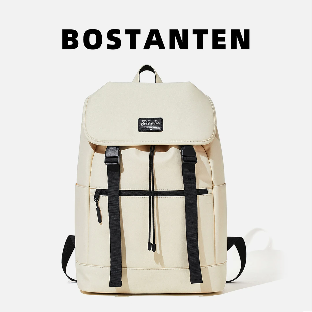 波斯丹顿抽绳双肩背包新款休闲旅行情侣女大学生复古电脑书包