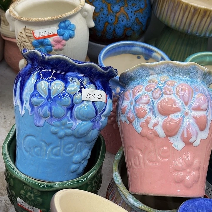 多肉绿植陶瓷花盆9.9包邮，有空