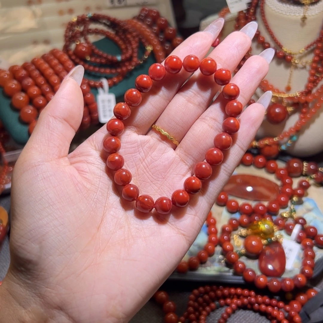 南红玛瑙未镶嵌手串8mm