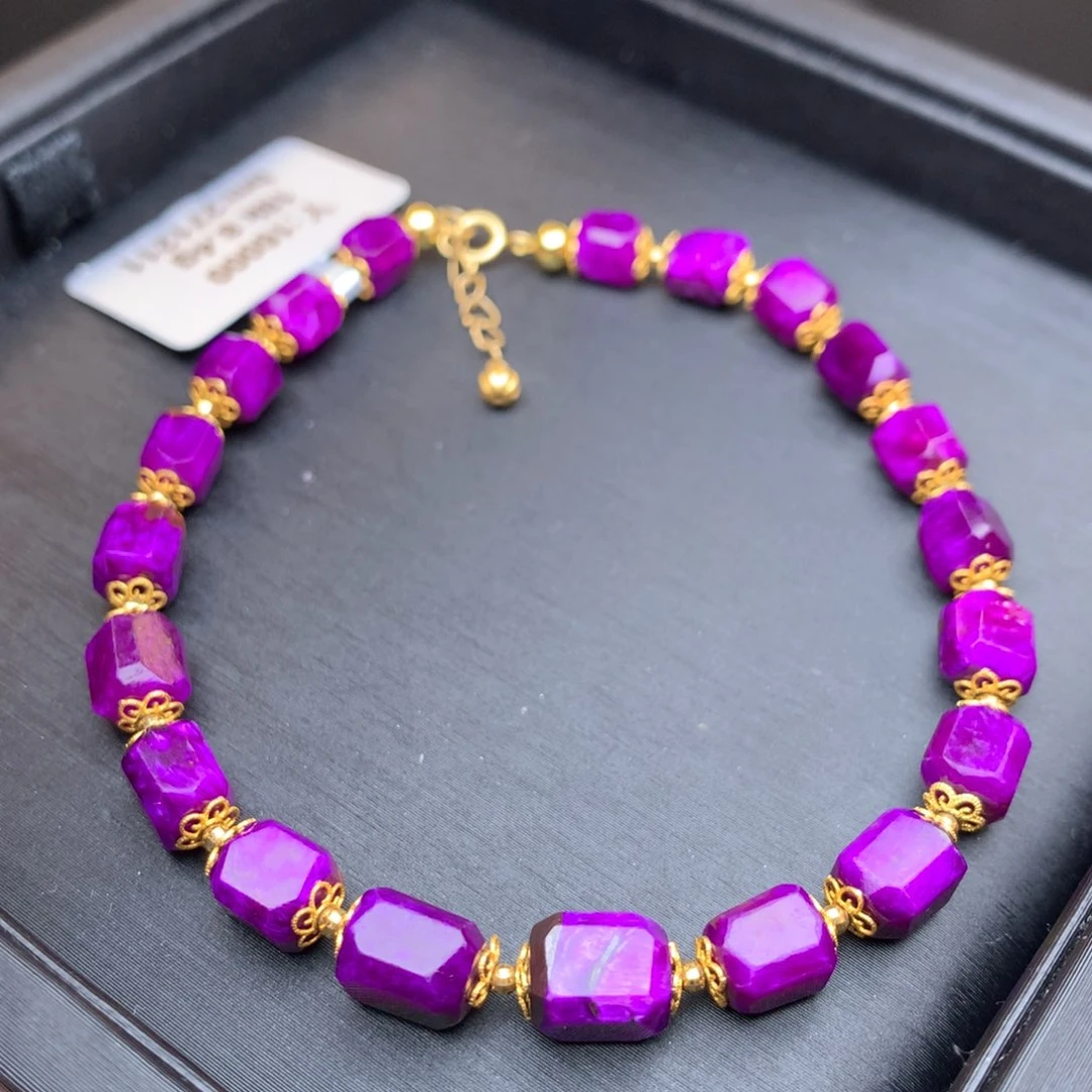 苏纪石（舒俱来）18K金镶嵌丝绒手链