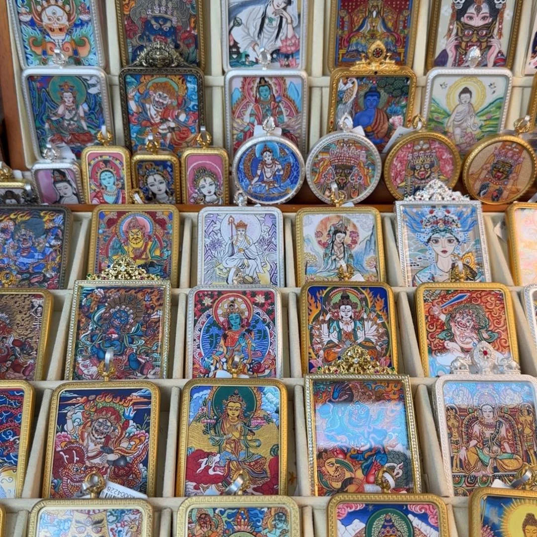 吊坠古祥手绘唐卡