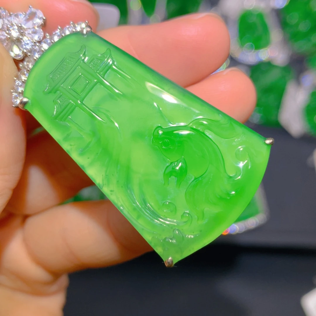 【闪购商品】翡翠颈饰银S925镶嵌11111