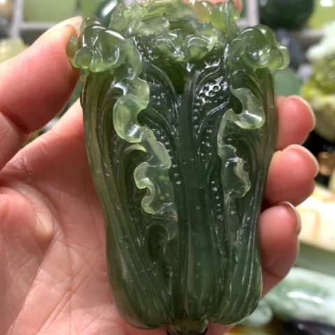蛇纹石玉未镶嵌手把件
