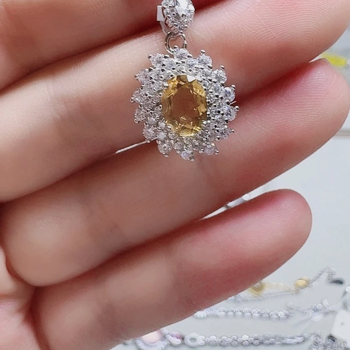 吊坠925银合成立方氧化锆