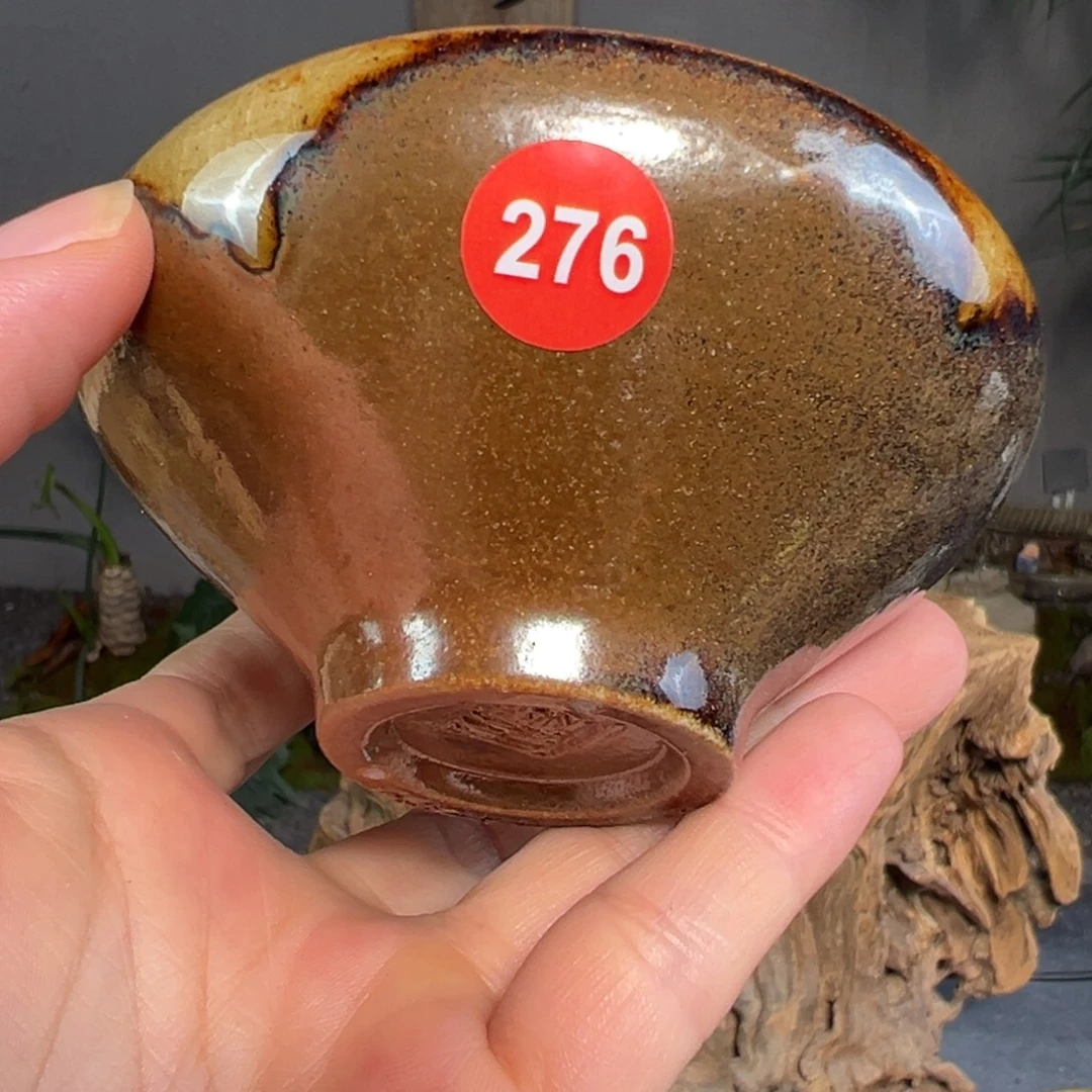 276柴烧手捏主人杯自然落灰釉