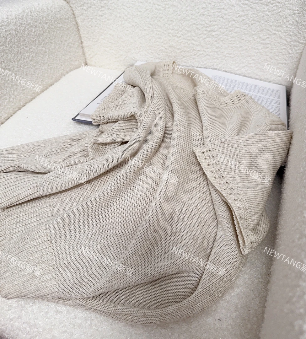 【沉鱼落雁】279夏季时尚圆领轻奢提花百搭短袖