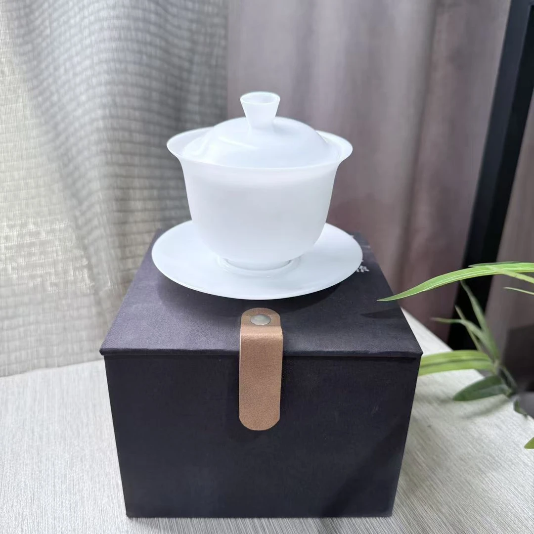 【中国邮政专属链接】三才盖碗白瓷瓷盖碗茶具 2378