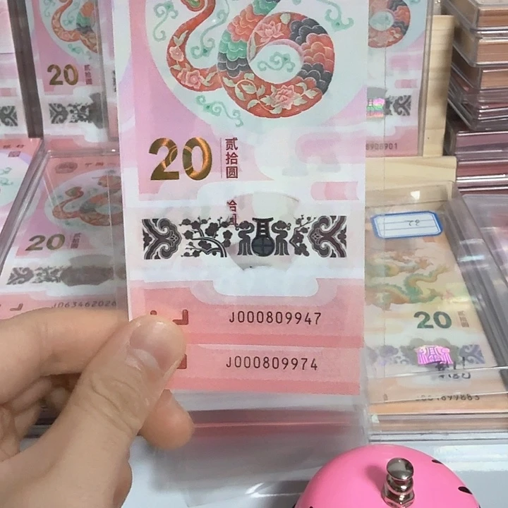 塑料小蛇钞号码000809947/74
