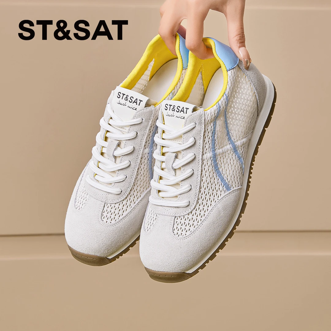 星期六秋季女鞋透气网鞋德训女鞋子女款爆款2025新款阿甘鞋运动鞋