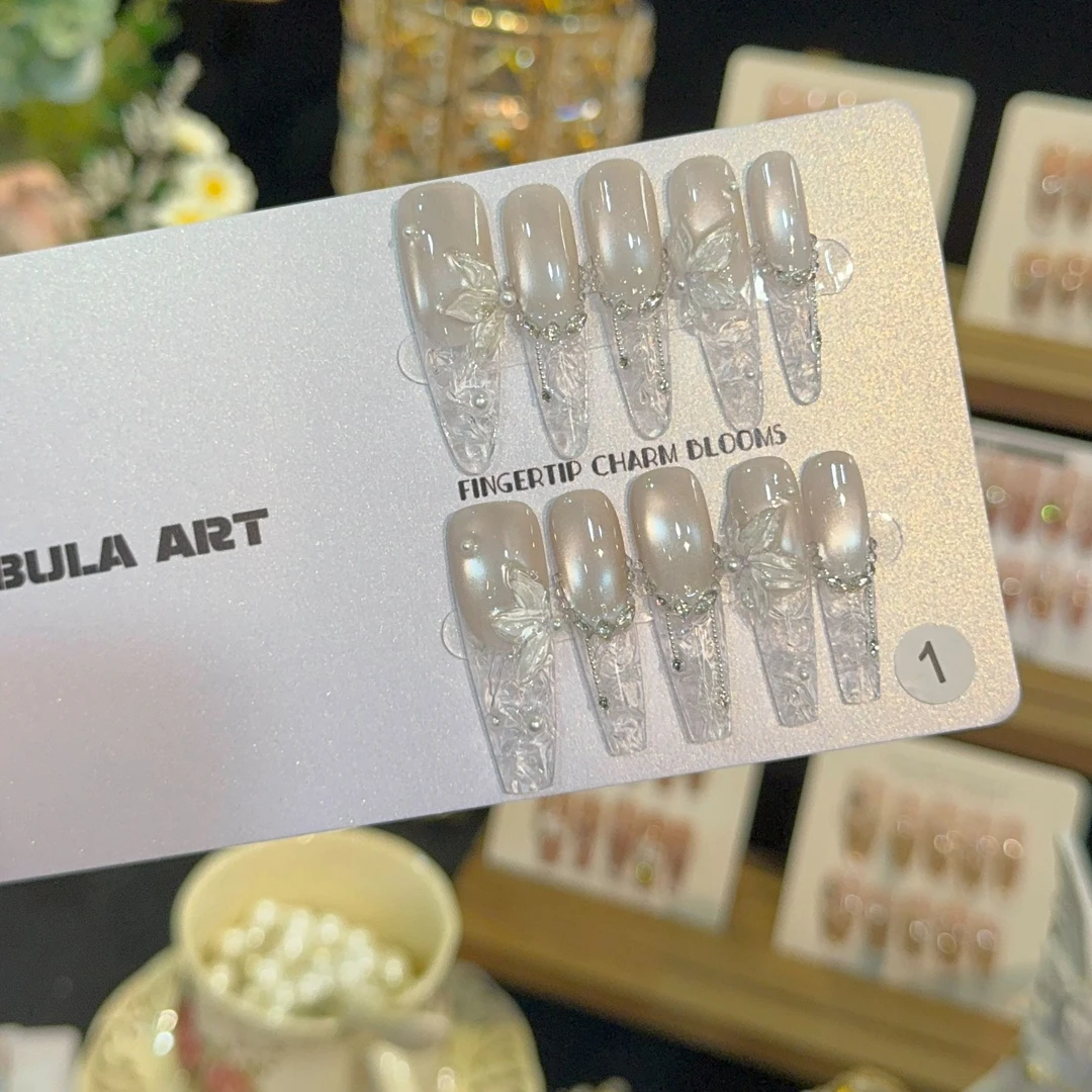 【碎冰冰】纯手工光疗穿戴甲2025新款高级感轻奢美甲