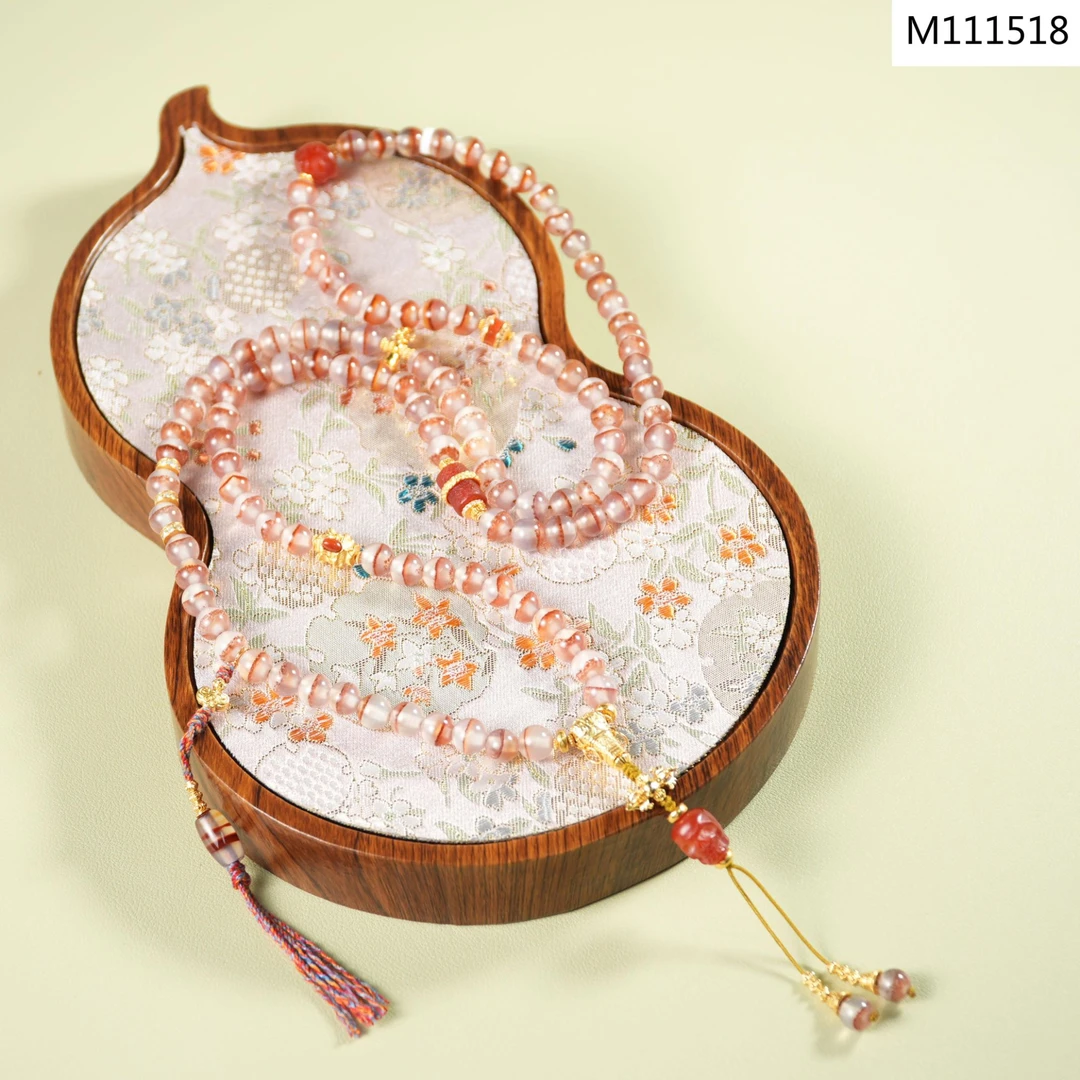 【老掌柜】红一线玛瑙项链 M111518